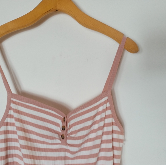 Topshop Ribbed Button Tank Top - Picture 5 of 7